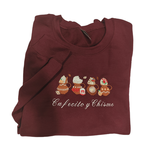 Cafecito y Chisme Unisex Sweatshirt.